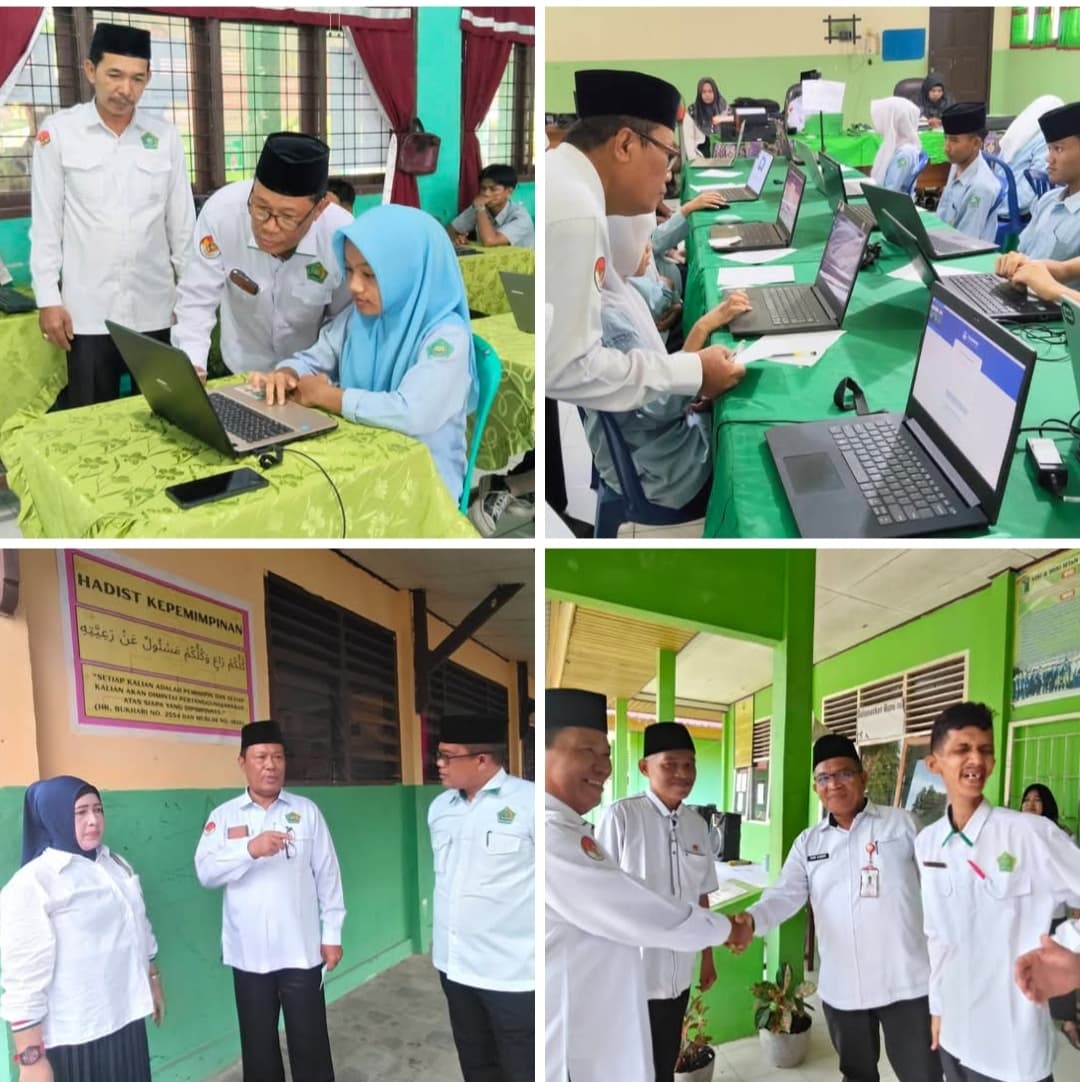 Kakan Kemenag Kampar Monitoring Ujian TKA MTs, Tekankan Pendalaman Ilmu dan Kompetensi Siswa