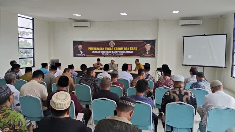 Pembekalan Karom dan Karu Digelar, 56 Petugas Jadi Kunci Suksesnya 452 JCH Kampar