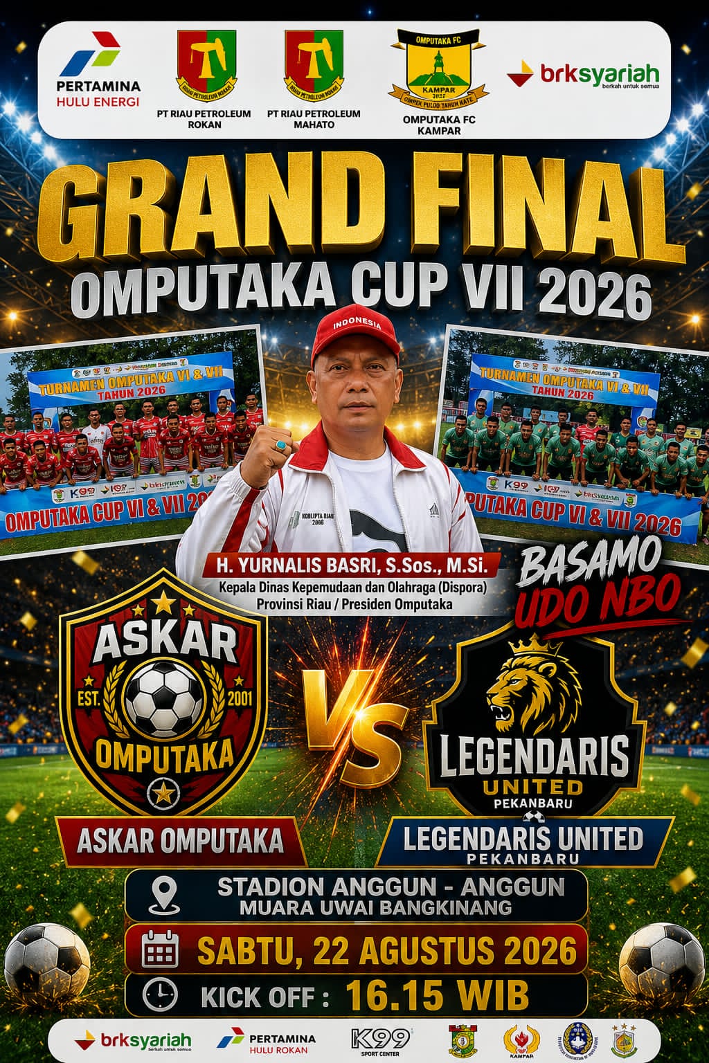 Grand Final Omputaka Cup VII 2026, Askar Omputaka Tantang Legendaris United Pekanbaru